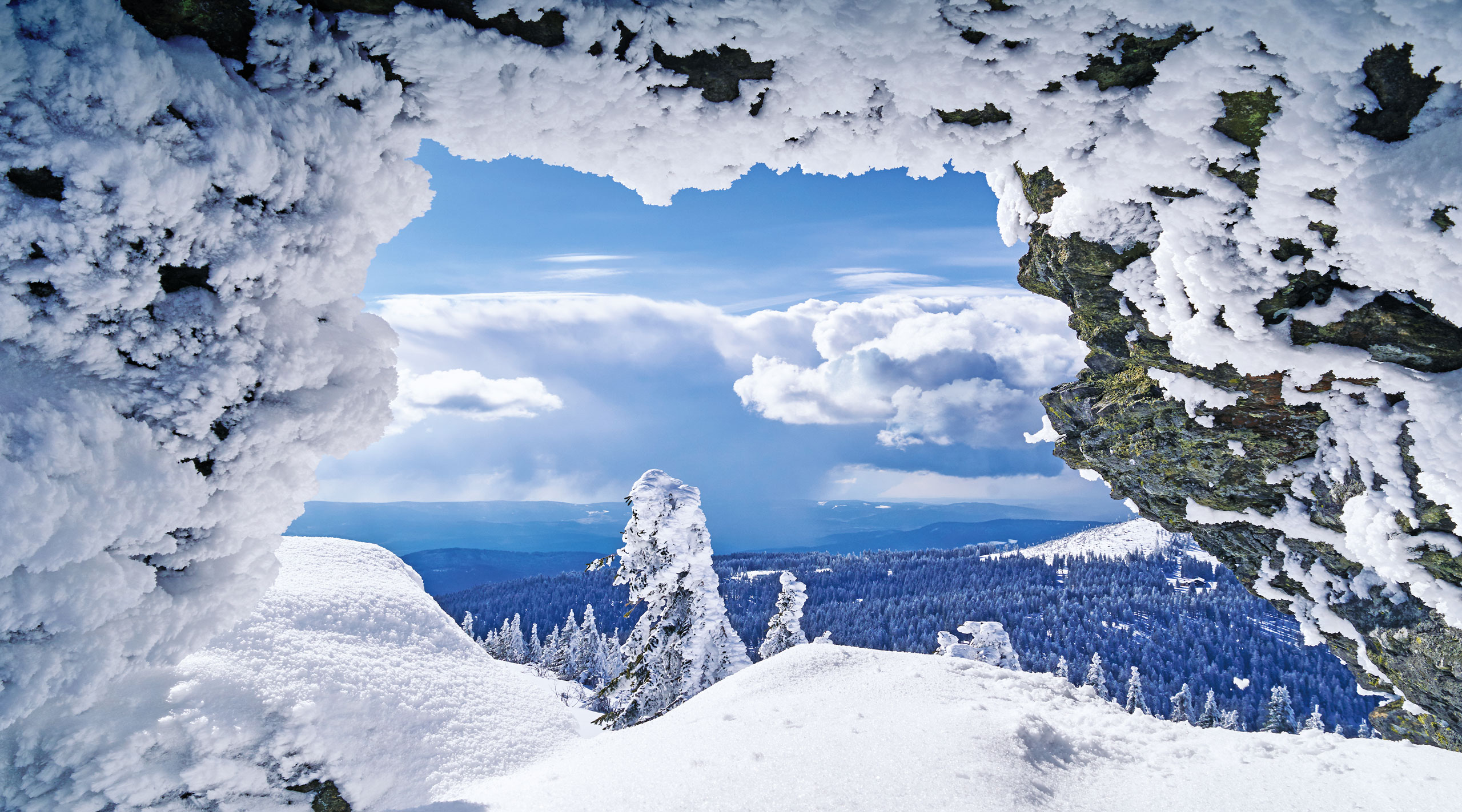 Blick über die Winterlandschaft. ©Woidlife Photography.