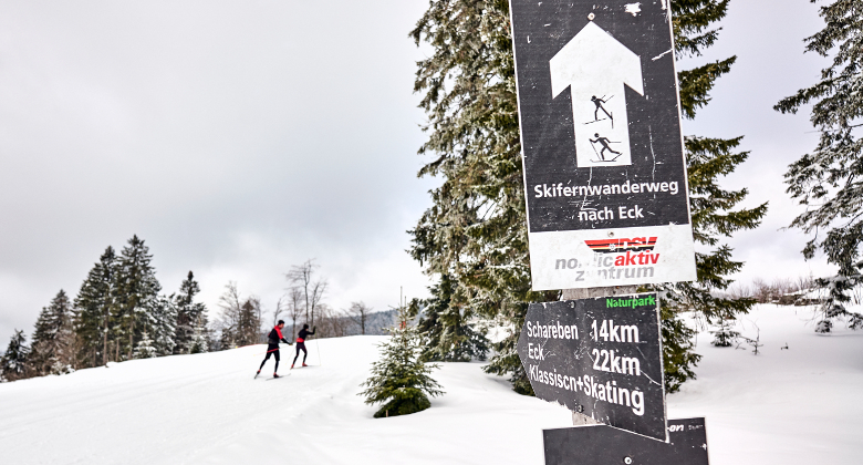 Skiwandern auf der Auerhahn Höhenloipe