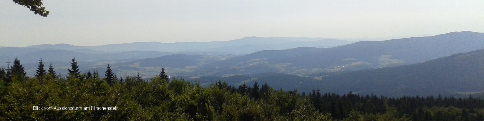 Blick vom Turm am Hirschenstein.