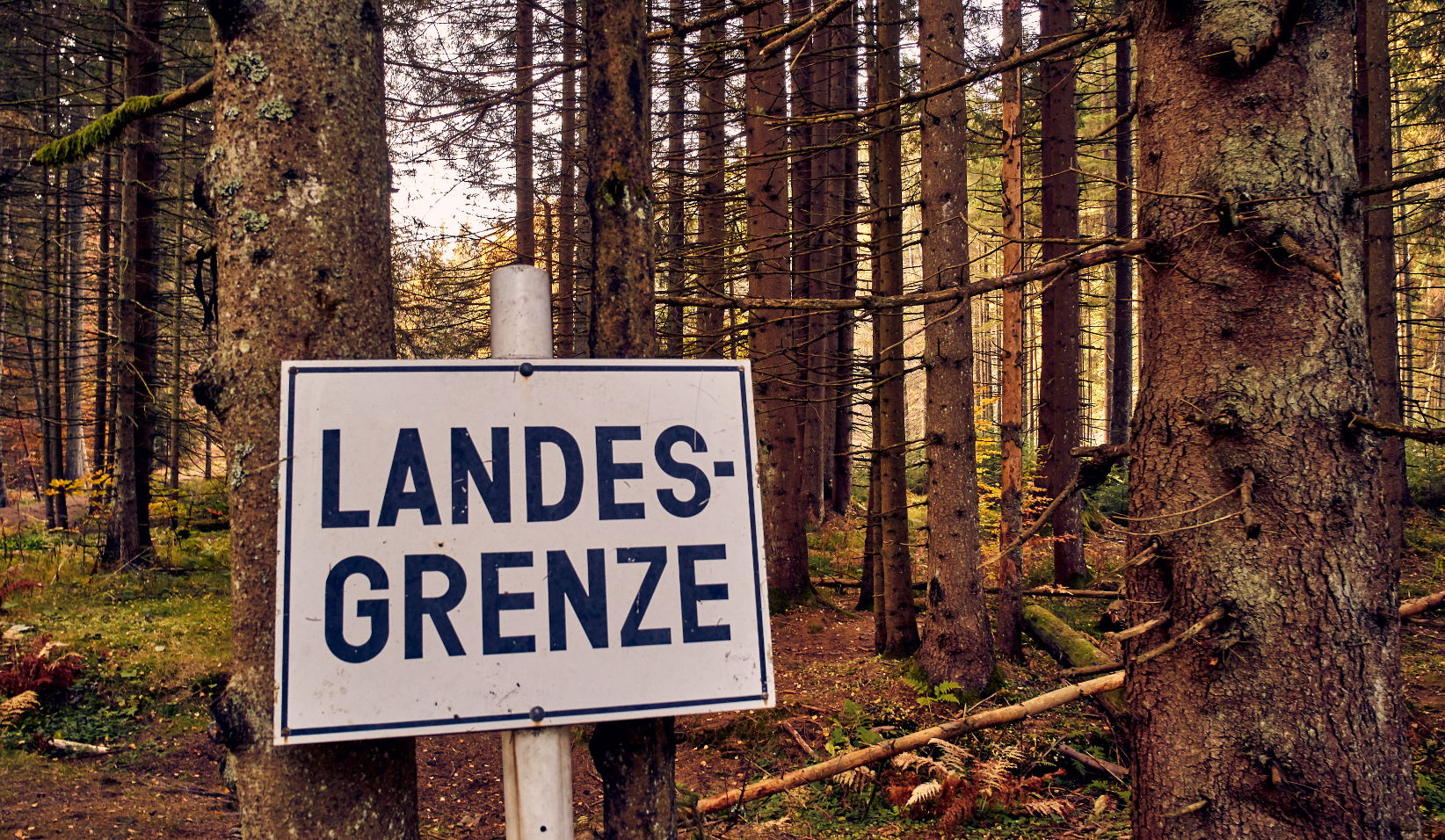 Grenzübergang Bayern - Böhmen am Großen Falkenstein im Nationalpark Bayerischer Wald