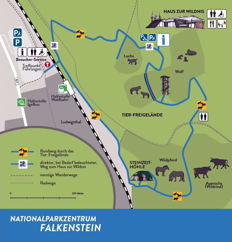 Nationaparkzentrum Falkenstein - Übersichtsplan