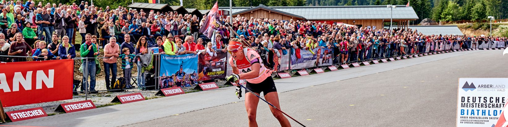 Denise Herrmann bei der Deutschen Meisterschaft Biathlon 2017