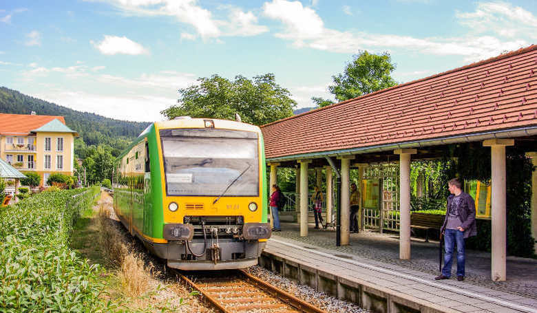 Bahnsteig Bahnhof Bodenmais.