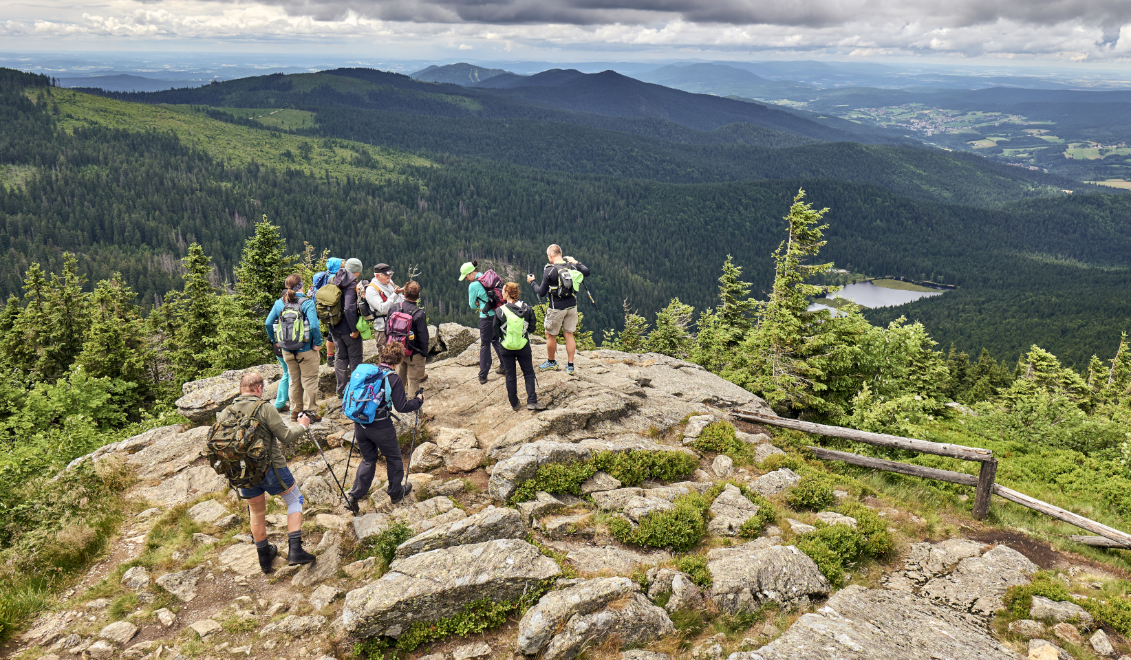 Wanderführer bei der Herausforderung am Großen Arber