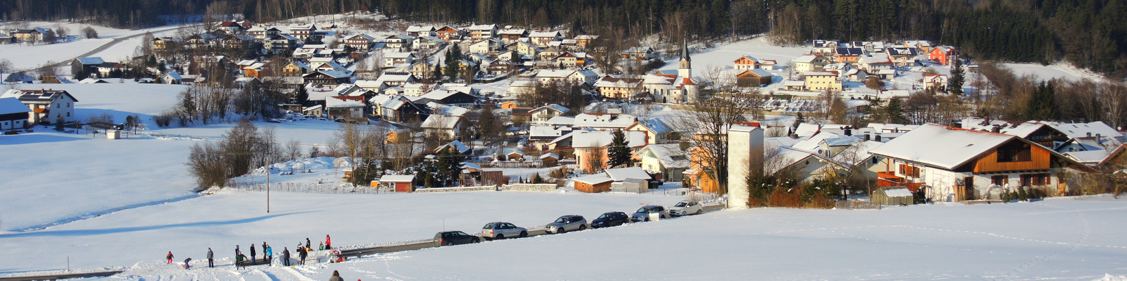 Achslach im Winter Bach Lindenau