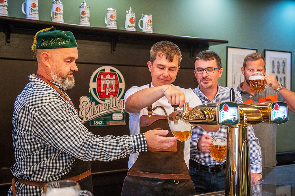 Škola čepování piva Pilsner Urquell