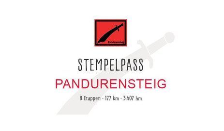 Logo des Pandurensteig und Schriftzug Stempelpass.